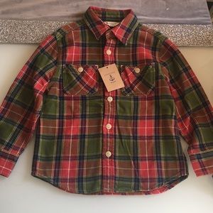 Boys plaid Lands End shirt